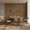 Pack Tavolo da pranzo in legno di design industriale (220 cm) e 8 sedie da pranzo in rattan - Bastral image 7
