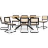 Pack Tavolo da pranzo in legno di design industriale (220 cm) e 8 sedie da pranzo in rattan - Bastral image 7