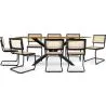 Pack Tavolo da pranzo in legno di design industriale (220 cm) e 8 sedie da pranzo in rattan - Bastral image 7