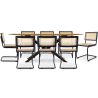 Pack Tavolo da pranzo in legno di design industriale (220 cm) e 8 sedie da pranzo in rattan - Bastral image 7