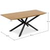 Pack Tavolo da pranzo in legno di design industriale (220 cm) e 8 sedie da pranzo in rattan - Bastral image 7