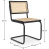 Pack Tavolo da pranzo in legno di design industriale (220 cm) e 8 sedie da pranzo in rattan - Bastral image 7