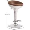 Sgabello rotondo in metallo - Stile Aviator - 70 cm - Aviator image 7