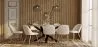 Confezione Tavolo da pranzo di design industriale in legno (200 cm) e 8 sedie da pranzo imbottite in bouclé - Evelyne image 7