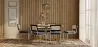 Pack Tavolo da pranzo di design industriale 150cm e 6 sedie da pranzo in rattan - Rivestimento in velluto - Hyre image 7