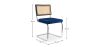 Pack Tavolo da pranzo di design industriale 150cm e 6 sedie da pranzo in rattan - Rivestimento in velluto - Hyre image 7