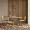 Confezione Tavolo da pranzo di design industriale 120cm e 4 sedie da pranzo in rattan - Bruna image 7