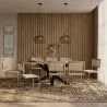 Confezione Tavolo da pranzo in legno di design industriale (200 cm) e 8 sedie in rattan - Bruna image 7