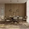 Confezione Tavolo da pranzo in legno di design industriale (200 cm) e 8 sedie da pranzo in rattan - Bastral image 7