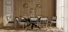 Confezione Tavolo da pranzo in legno di design industriale (200 cm) e 8 sedie da pranzo in rattan - Rivestimento in velluto - Hyre image 7