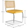 Confezione Tavolo da pranzo in legno di design industriale (220 cm) e 8 sedie da pranzo in rattan - Rivestimento in velluto - Martha image 7