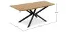 Pack Tavolo da pranzo in legno di design industriale (220 cm) e 8 sedie da pranzo in rattan - Rivestimento in velluto - Hyre image 7