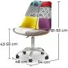 Sedia da Ufficio Girevole - Tappezzeria Patchwork - Ray  image 7