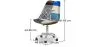 Sedia da Ufficio Girevole - Tappezzeria Patchwork - Pixi image 7