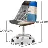 Sedia da Ufficio Girevole - Tappezzeria Patchwork - Pixi image 7