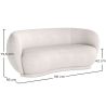 Divano curvo a 3 posti in tessuto Bouclé - Curvy image 7