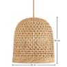 Lampada a soffitto in rattan - Lampada a sospensione design boho Bali - 30cm- Rava image 7