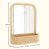 Specchio da Parete con Cornice in Rattan - Stile Boho Bali - Amara image 7