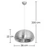 Lampada a Soffitto - Lampada a Sospensione Argentata - Spelunking image 7