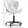  Sedia da ufficio con ruote - Sedia girevole da scrivania - Rivestita in similpelle - Struttura nera Wito image 7