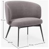 Poltrona di Design Curvo Imbottita Stile Contemporaneo - Opreh image 7