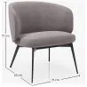 Poltrona di Design Curvo Imbottita Stile Contemporaneo - Opreh image 7