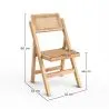 Sedia pieghevole in legno e rattan per sala da pranzo - Umbra image 7