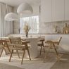 Sedia da pranzo in rattan intrecciato - con braccioli - Kane image 7