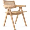 Sedia da pranzo in rattan intrecciato - con braccioli - Kane image 7