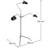 Lampada da Terra - Lampada da Salotto - 3 bracci - Giorge image 7