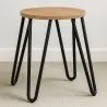 Sgabello Hairpin - 42cm - Legno chiaro e metallo image 7