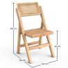 Pack di 2 Sedia da pranzo in rattan Canage e legno - Umbra image 7