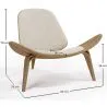 Poltrona - Poltrona scandinava - Rivestimento in Boucle - Lucy image 7