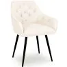Sedia da pranzo con braccioli - Rivestita in Bouclé Premium - Alene image 7