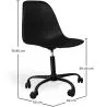 Sedia da ufficio con braccioli - Sedia da scrivania con ruote - Struttura nera Denisse image 7