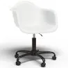 Sedia da ufficio con braccioli - Sedia da scrivania con ruote - Struttura nera Weston image 7