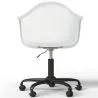 Sedia da ufficio con braccioli - Sedia da scrivania con ruote - Struttura nera Weston image 7