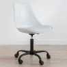 Sedia da ufficio con ruote - Sedia girevole per scrivania - Struttura nera Tulip image 7