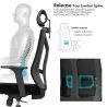 Sedia da ufficio ergonomica con ruote e braccioli - Pebbles image 7