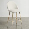 Sgabello rivestito in tessuto bouclé - Design scandinavo - 66cm - Evelyne image 7
