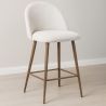 Sgabello rivestito in tessuto bouclé - Design scandinavo - 66cm - Evelyne image 7