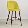 Sgabello imbottito in velluto - Design scandinavo - 66cm - Evelyne image 7