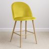 Sgabello imbottito in velluto - Design scandinavo - 66cm - Evelyne image 7