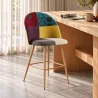 Sgabello Imbottito in Patchwork - Stile Scandinavo - 66cm - Evelyne image 7