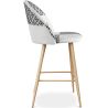 Sgabello imbottito patchwork - Stile scandinavo - Bianco e nero - 66cm -  Evelyne image 7