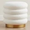 Pouf Rotondo Imbottito in Tessuto Bouclé - Gereth image 7