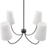 Lampadario Nero da Soffitto con 4 Paralumi - Dixiu image 7
