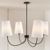 Lampadario Nero da Soffitto con 4 Paralumi - Dixiu image 7