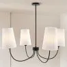 Lampadario Nero da Soffitto con 4 Paralumi - Dixiu image 7