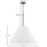 Lampada a Sospensione da Soffitto con Paralume in Tessuto Beige - Fula image 7